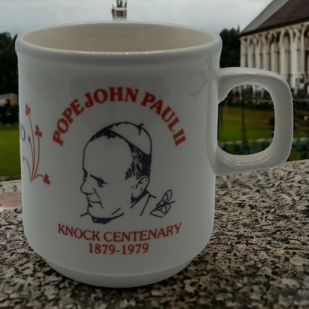 Pope John Paul II Knock Centenary 1979 vintage coffee cup collectible mugs